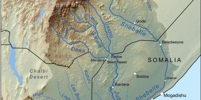 Карта Эфіёпскай ракі