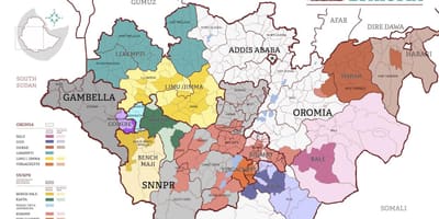 Карта Эфіопіі кавы
