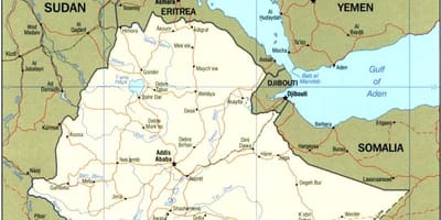 Карта Эфіопіі картаграфіі 