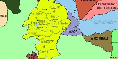 Карта Эфіёпскай імперыі