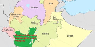 Карта шнню Эфіопіі